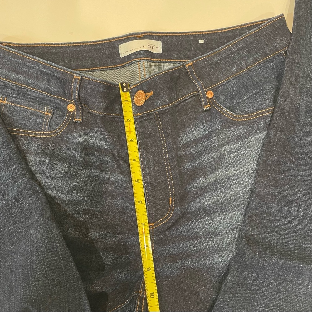 LOFT Curvy Straight Dark Blue Jeans 12 / 31 - Picture 9 of 9